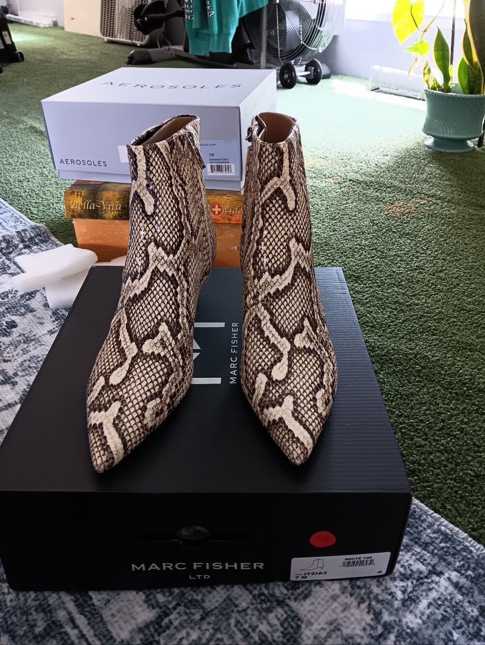 Marc Fisher Snakeskin Look Boot. Size 8 & 7 available.